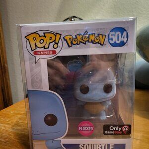 Pokemon Flocked Squirttle GameStop Exclusive Funko Pop